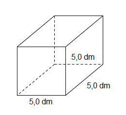 Terning med sidekant 5,0 dm